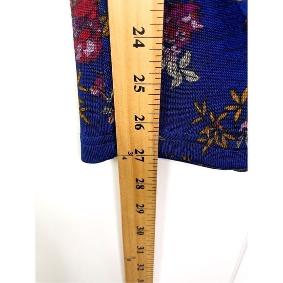 Free People Dock Street Top Blue Floral Ruffle Long Sleeve Size M - Picture 5 of 12